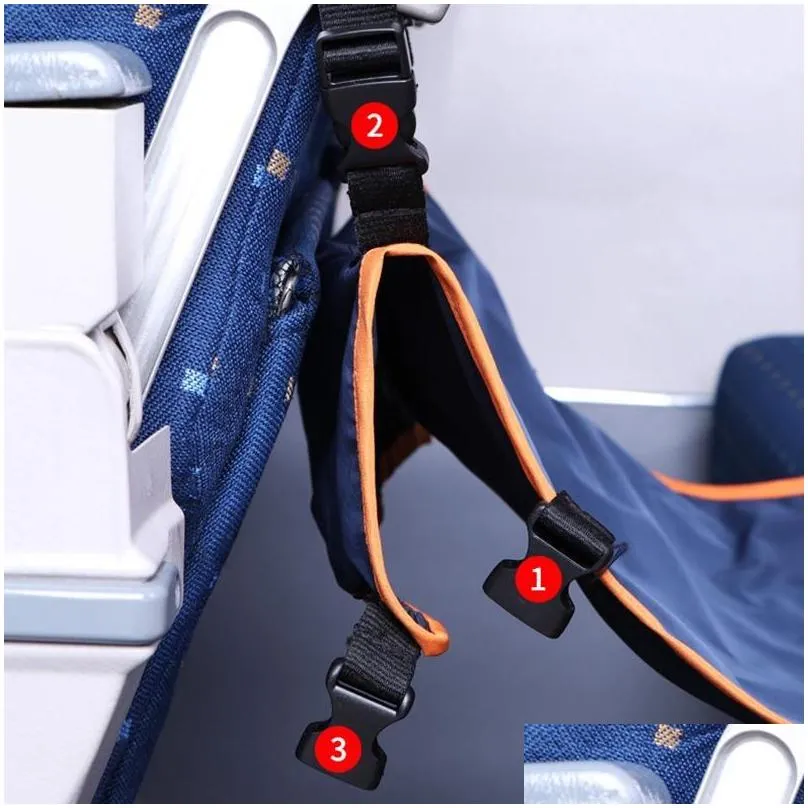 adjustable footrest hammock with inflatable pillow seat cover for planes trains buses chair covers261j