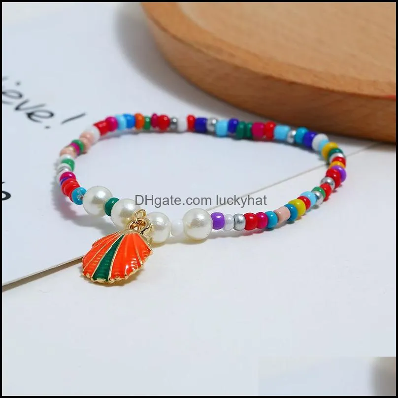 leaves bracelets female jewelry wholesale colorful beaded stone bracelet