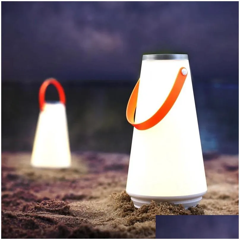 led creative night light home table lamp usb rechargeable portable wireless touch switch outdoor camping emergency light