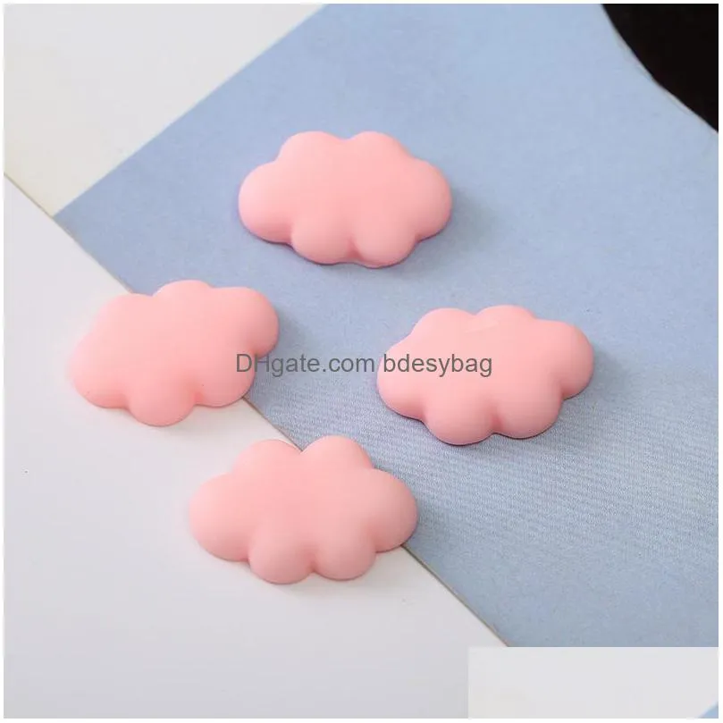 30pcs 16x24mm colorful mixture resin components kawaii mini clouds flatback cabochon scrapbook figurine garden accessories ornament diy