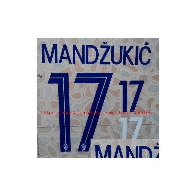 2018 croatia modric rakitic mandzukic perisic name numbering nameset soccer soccer badge319o