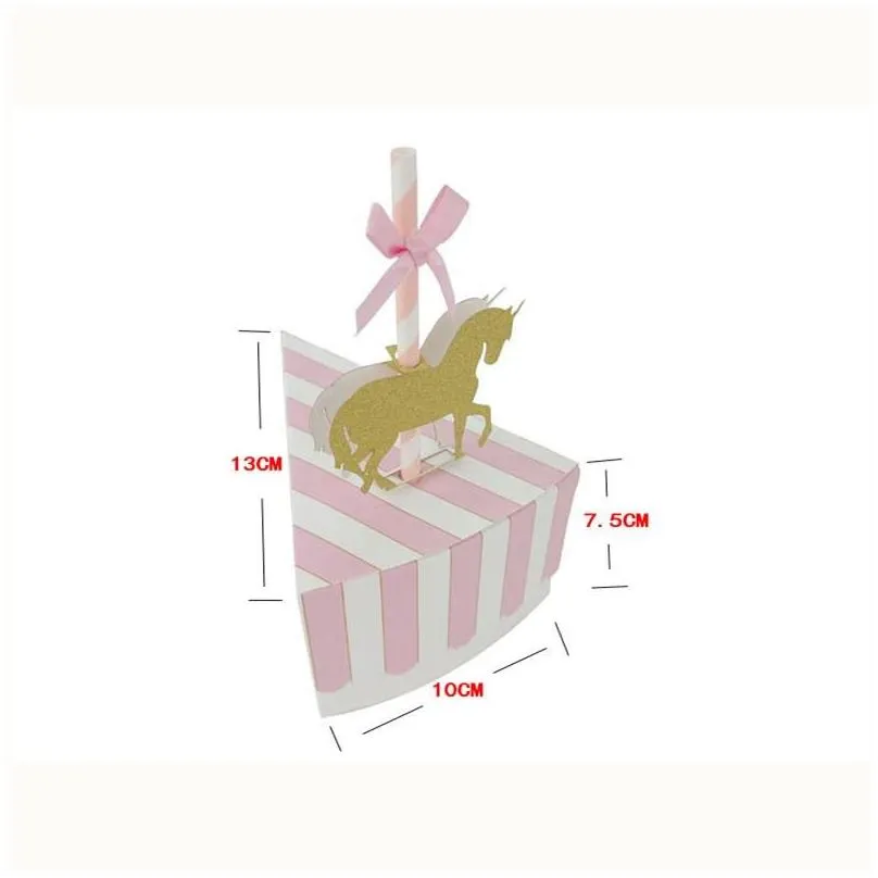 8pcs unique carousel gift box wedding favors party baby shower souvenirs candy box birthday wedding favors and gifts party decorat217c