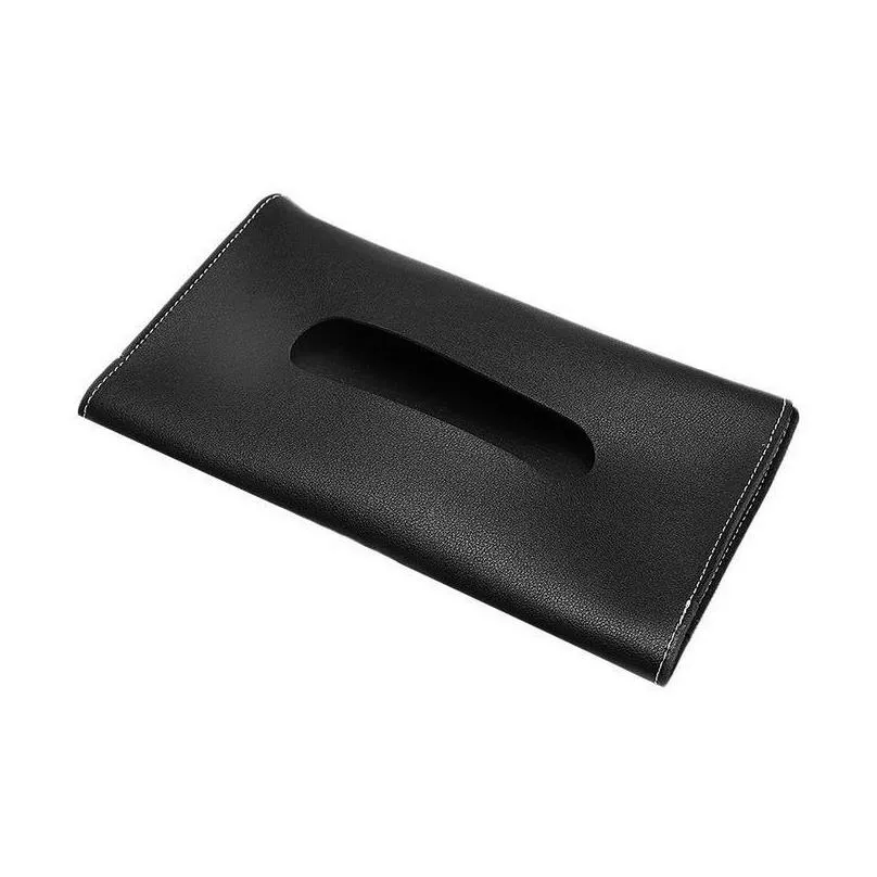 leather car tissue box towel sets sun visor holder auto interior storage decoration for accessories boxes napkins