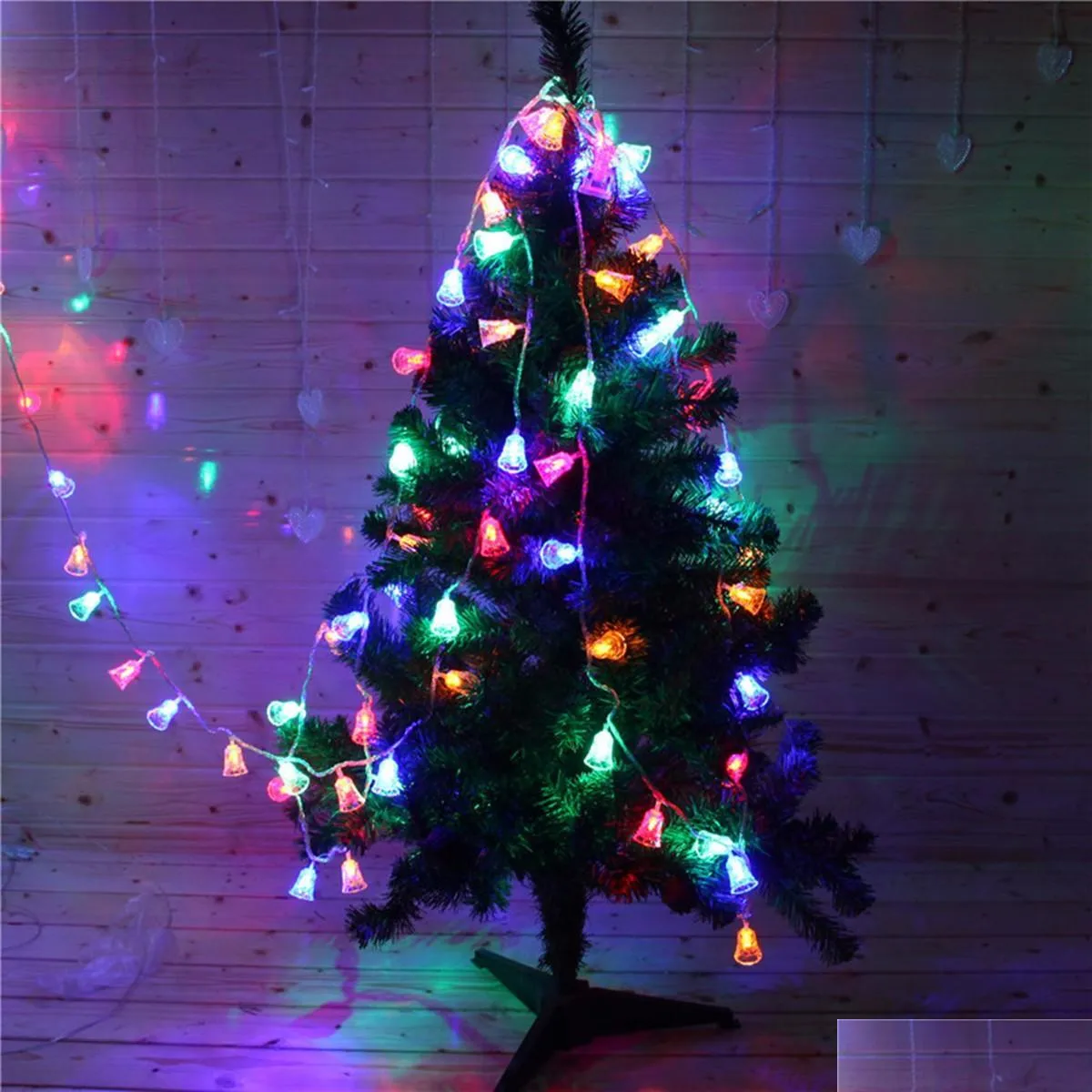 4m 20 led small bell string fairy lights christmas tree decorations for home outdoor wedding garland decoration navidad