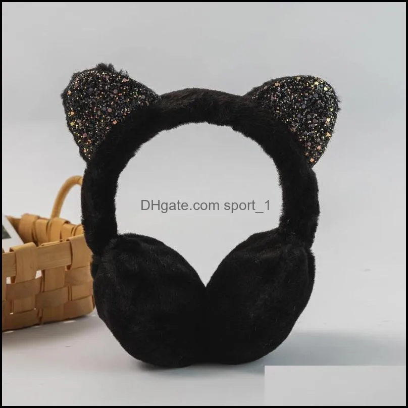 cat ears plush children warm comfortable cute ear muffs winter coldproof earmuffs ear warmer 20220224 t2