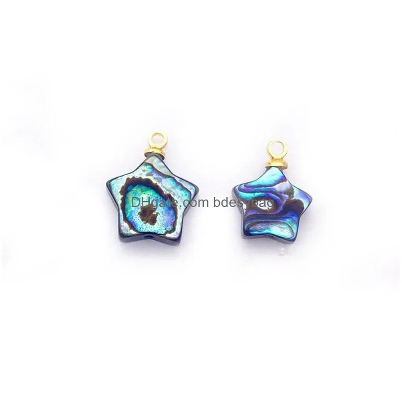 charms natural abalone shell star diy necklace bracelet earrings for jewelry making accessories pentagram pendants