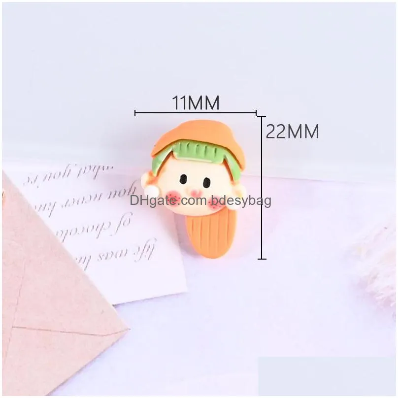 20pcs cute cartoon boy girl head flatback resin components cabochon kawaii characters phone deco parts diy scrapbook accessories