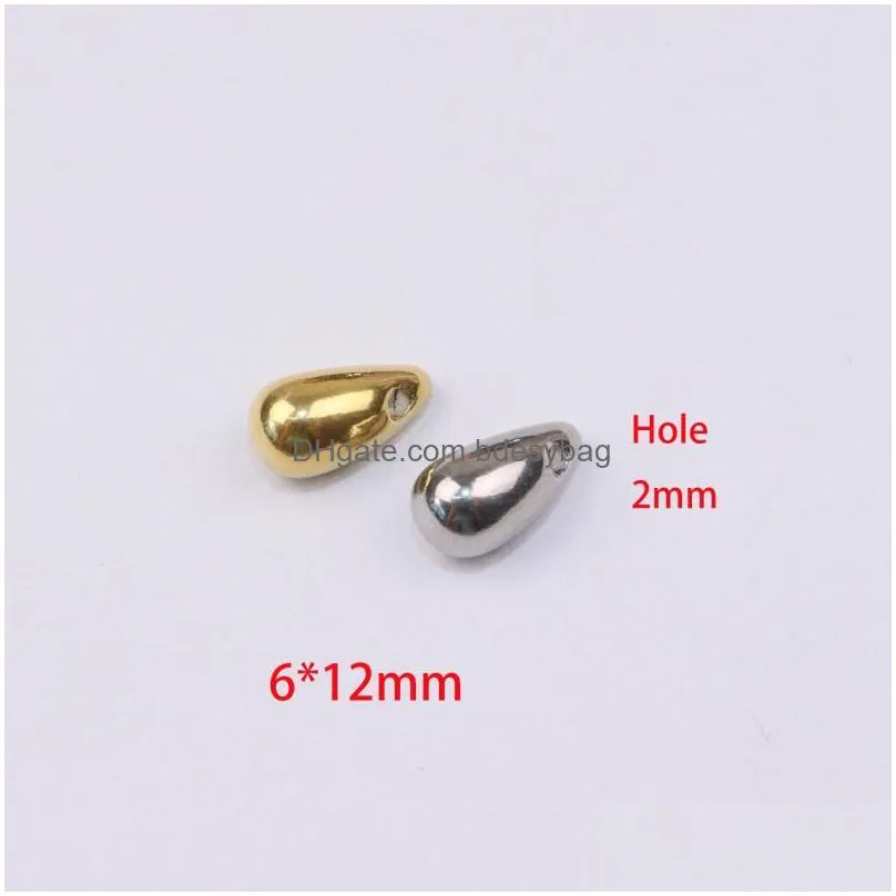 charms 5pcs wholesell casting stainless steel shiny tear coin pendant diy girls fashion jewelry necklace earrings unfading