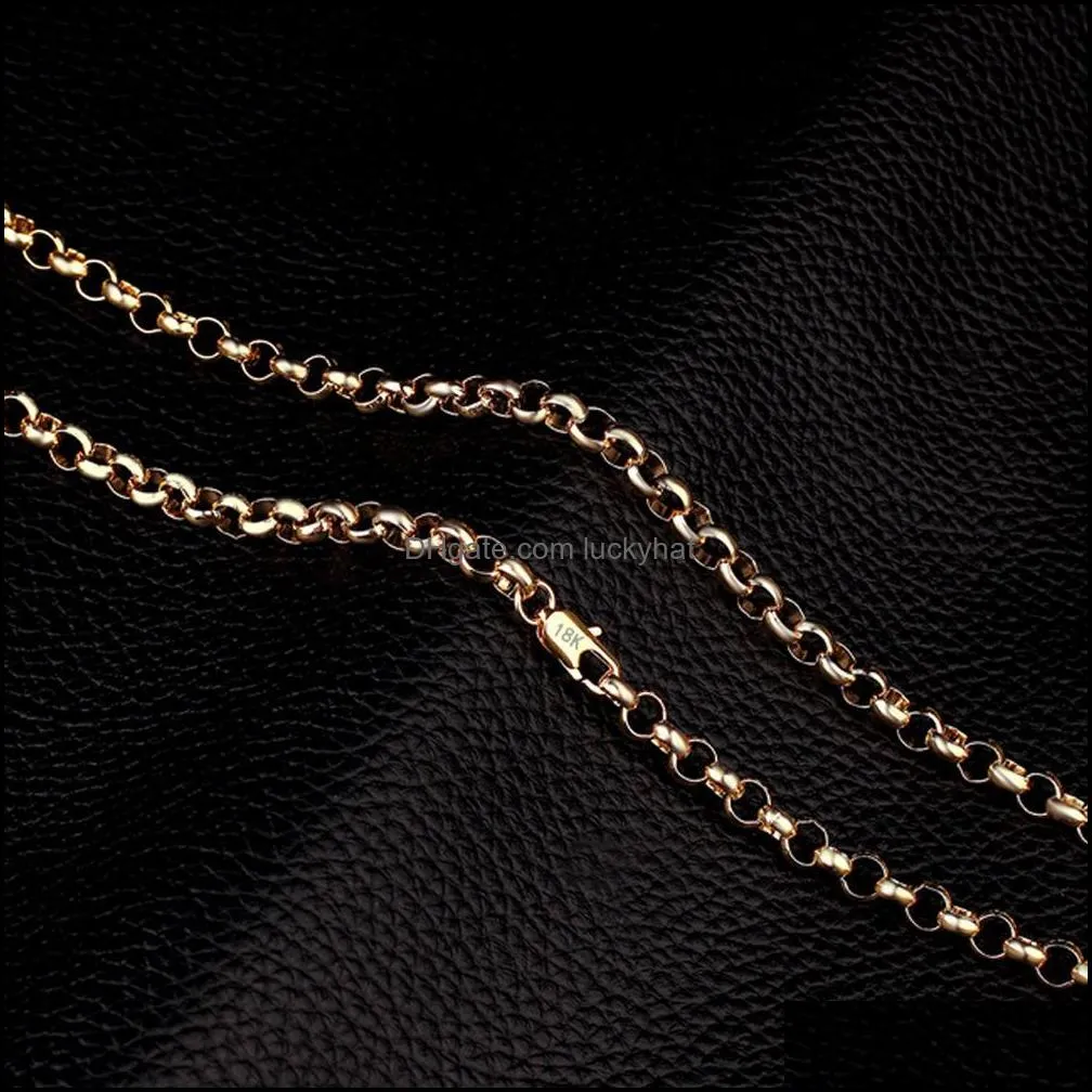 cuban link chain necklace 18k stainless steel necklaces fashion men jewelry punk classic figaro gold chain necklace