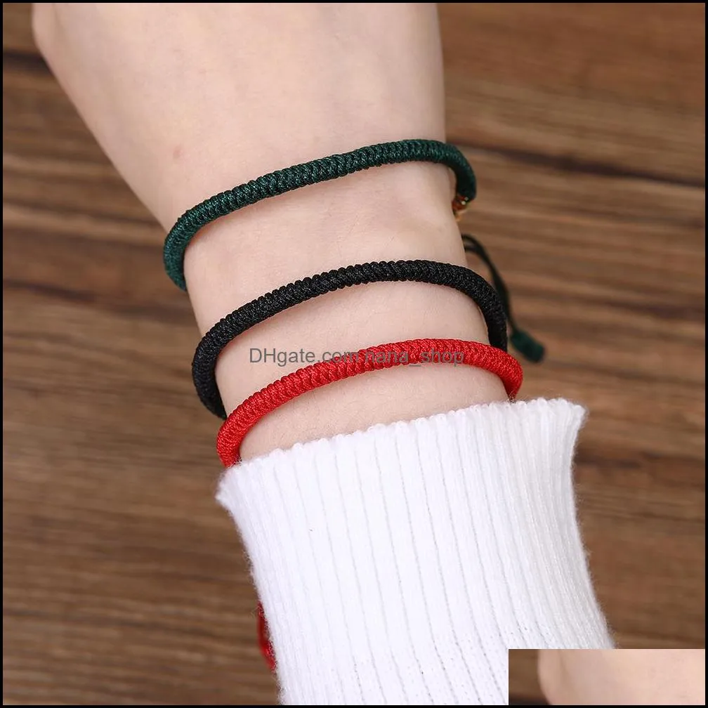  fashion handmade braided lucky red string bracelets for men women couple colorful rope chain friendship bracelets jewelry gift