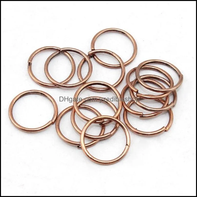 jln 500pcs copper 4mm/5mm open jump rings split rings gold/black/silver/bronze plated color connectors for jewelry dyi making 38 w2