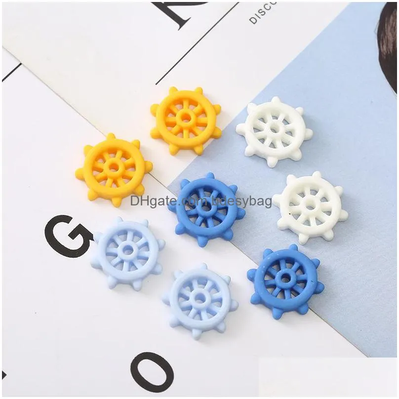 30pcs mixed set boat sail buoy flatback resin components cabochons scrapbook craft diy embellishments phone decor headwear accessories