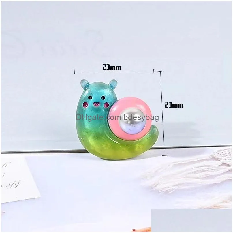 20pcs cartoon kawaii decor resin components lovely  octopus penguin crab whale hair rope stationery box handmade diy