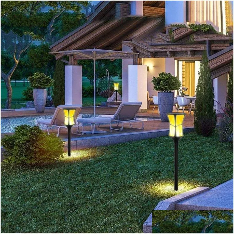 led solar lamps solar aisle light outdoor warm white solar landscape light suitable for courtyards lawns gardens and paths