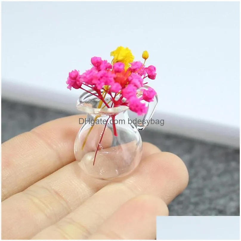 charms handmade glass miniature globe bubble bottle vial for earring ring necklace transparent clear pendants diy jewelry findings