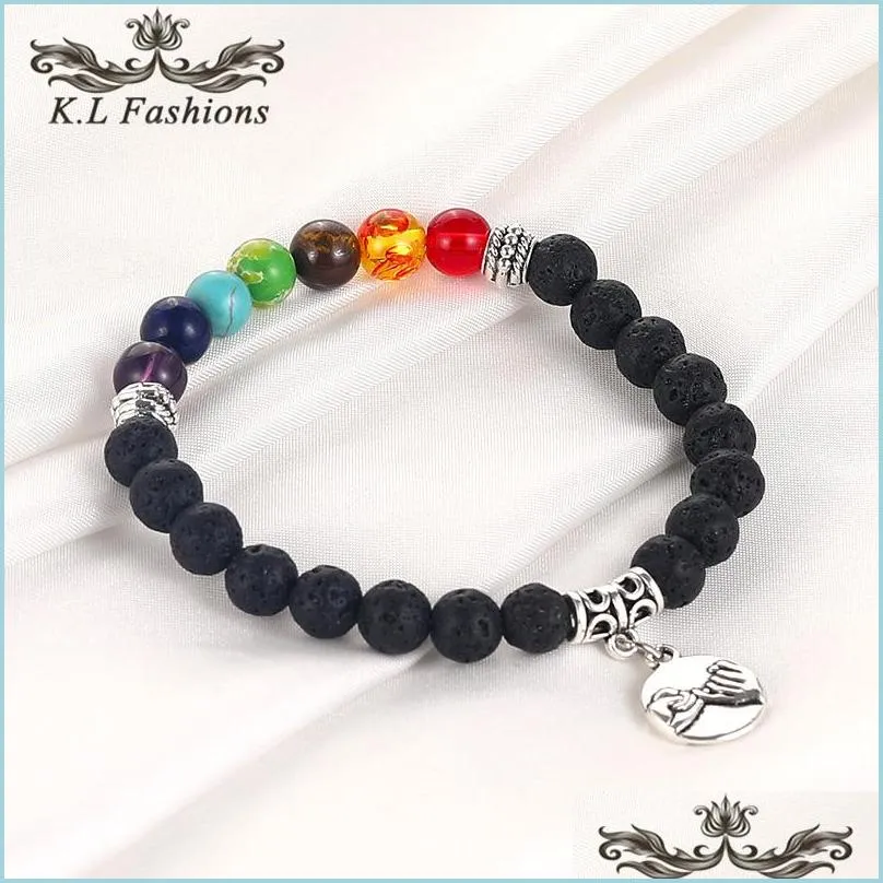 6mm lava stone bead bracelet for men women 7 chakra bracelet bee heart friendship elephant pendant  oil diffuser yoga