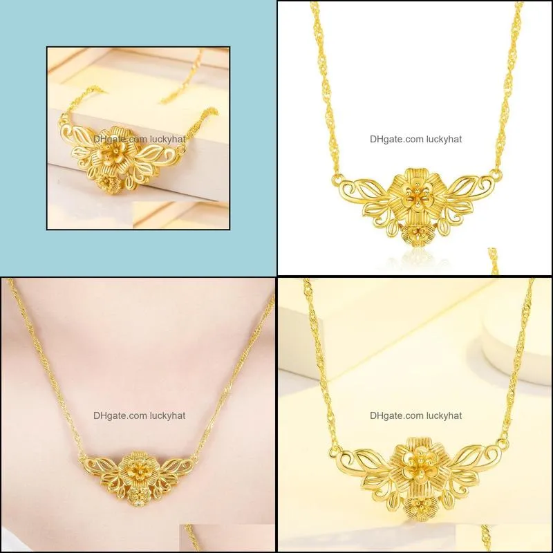 flower necklaces pendants with chain necklace for women jewelry collar party gift gold necklace