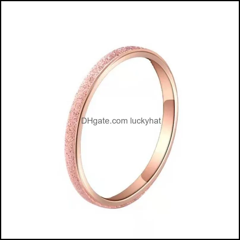 korean version of the fashion female personality ins tidal titanium steel ring net red stainless steel pearl sand index ring