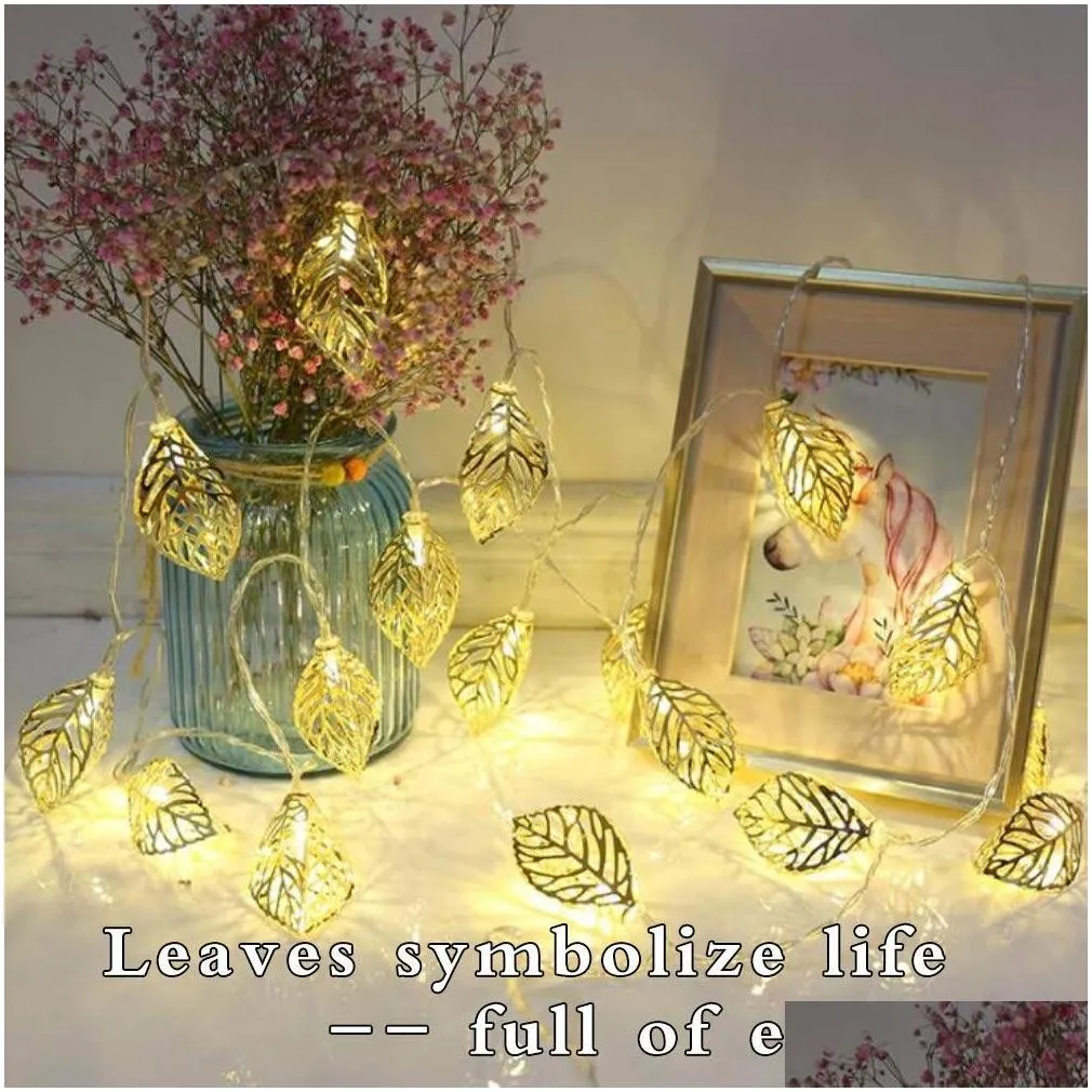 brelong lewondr light string geometric silver leaf led metal fairy light  / 20 led battery powered for bedroom wedding christmas