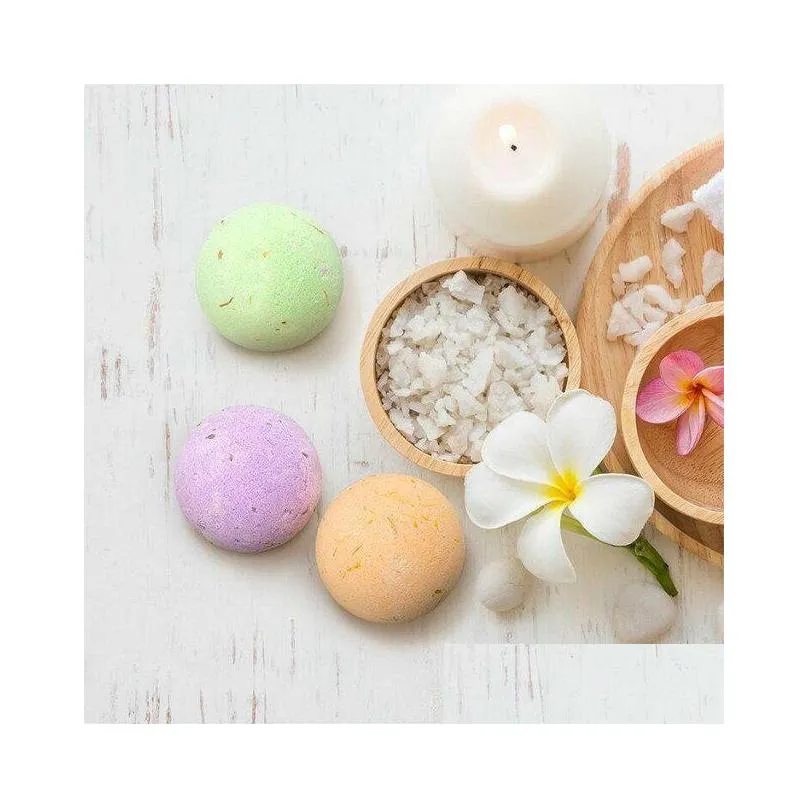 new luxurious spa natural bubble bath bomb salt ball mixed colors healthy product with essential oil