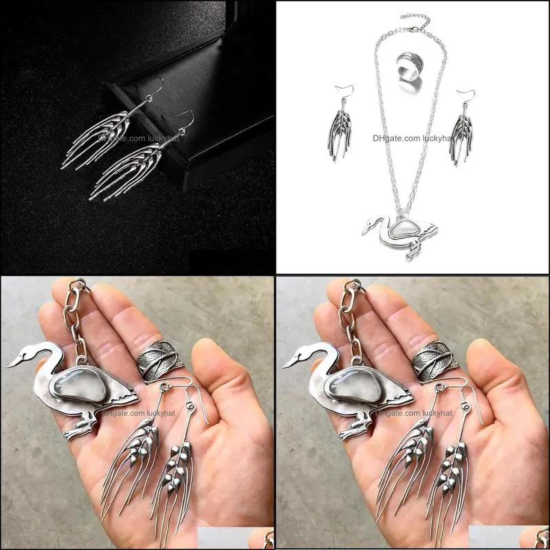 party jewelry set swan duck animal men women bohemia jewelry set