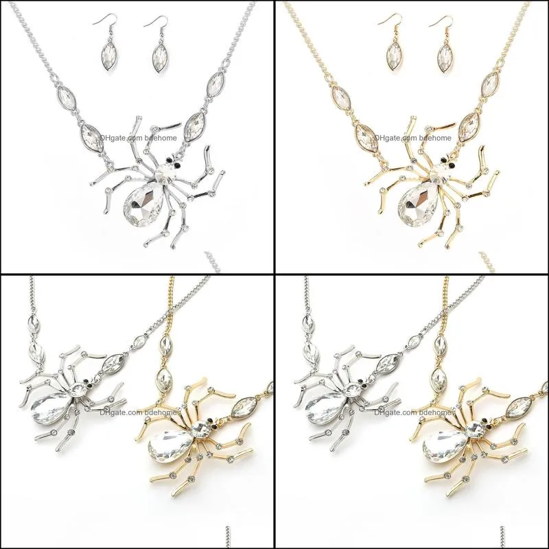 spider jewelry set cubic zirconia long gift chic jewelry set