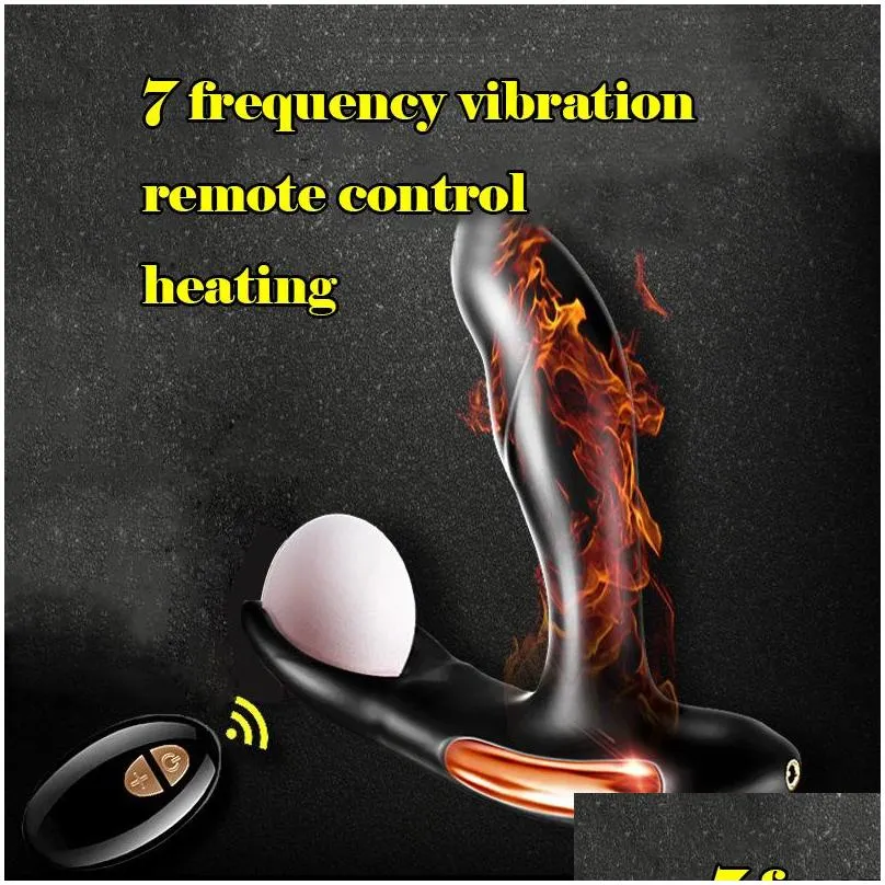 wireless vibrator stimulator prostate massager toys male men anal plug warming g spot masturbator gay strapon sex toy yl0404