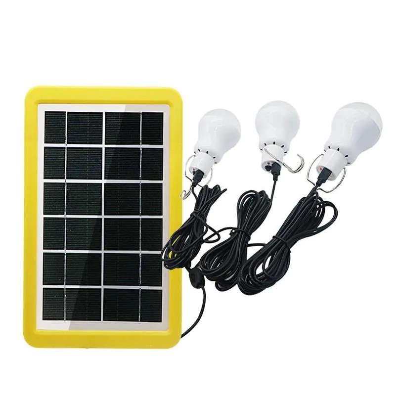 2020 usb solar power outdoor light 15w solar lamp portable bulb energy lamp led lighting solar panel camp tent fishing light