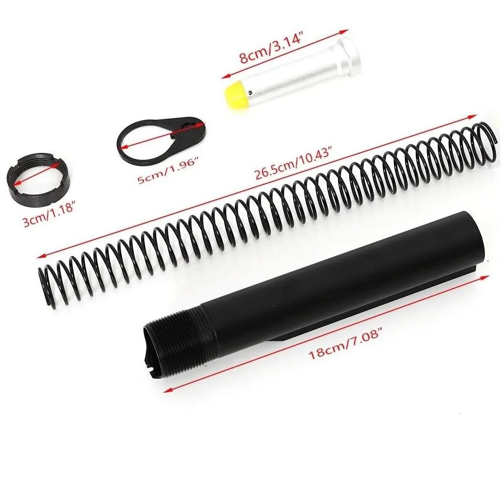paintball accessories tactical ar15 m16 m4 buffer tube fivepiece set lower parts kit 6 position extension assembly /kit combo cylind