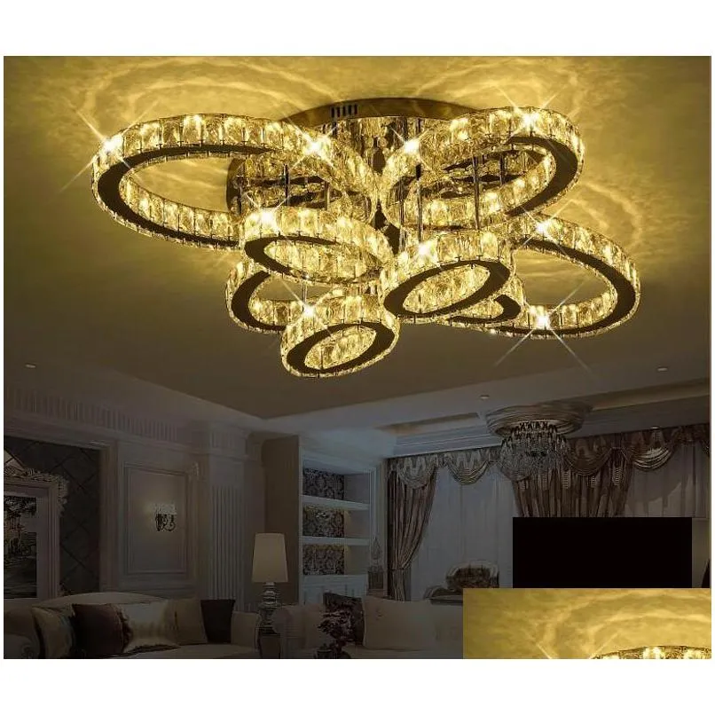 living room chandeliers atmospheric creative oval crystal lamp led ceiling simple modern restaurant lights romantic bedroom light