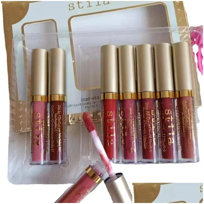 6Pcs Eye Elegance Shimmer Glitter Glow Liquid Eyeshadow Set Enchanted Eyes Make Up Eye Shadow kit Easy To Wear Stila