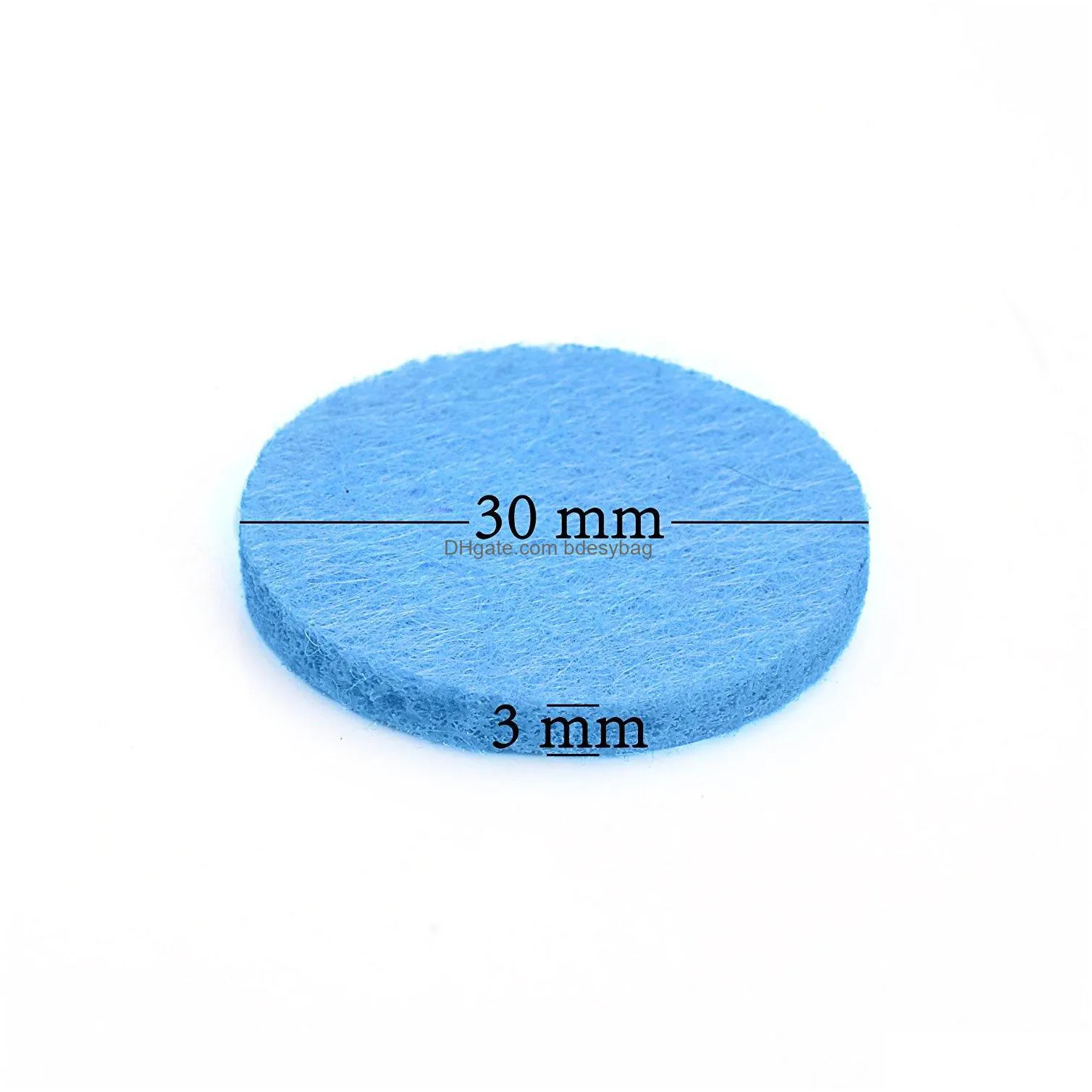 jewelry 100 pieces/bag advanced aromatherapy  oil diffuser pendant necklace/replacement pad color mix and match