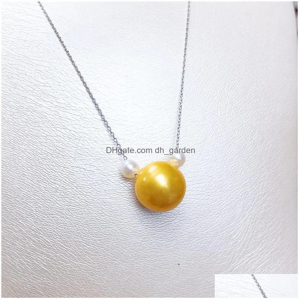 wholesale high quality 1112 mm edison pearls with 4mm freshwater pearl sterling silver necklace pendant s925 18 inches xl1c116
