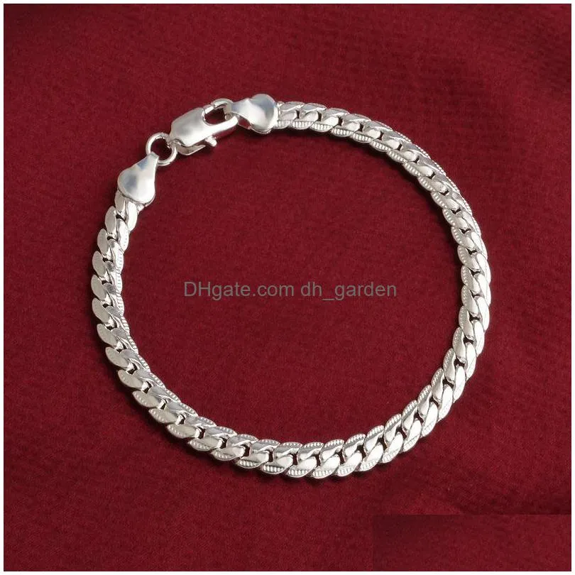 manufacturers supply silver plated side chain jewelry japan and south korea hot selling fashion exquisite 5m sideways bracelet