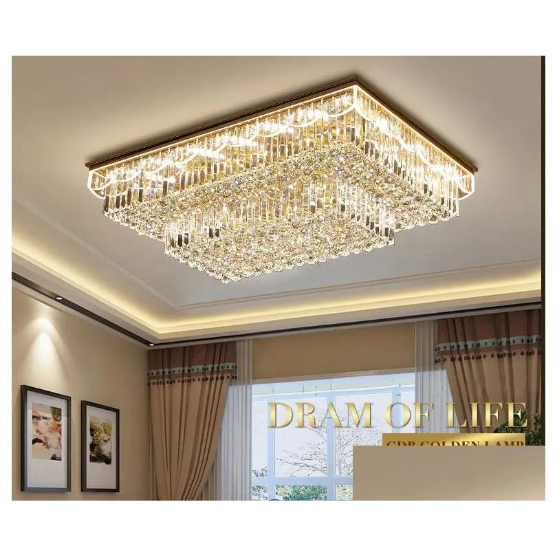 led crystal ceiling chandelier luxury villa lamp nordic pendant light for el lobby clubhouse living room e14 led bulb lights