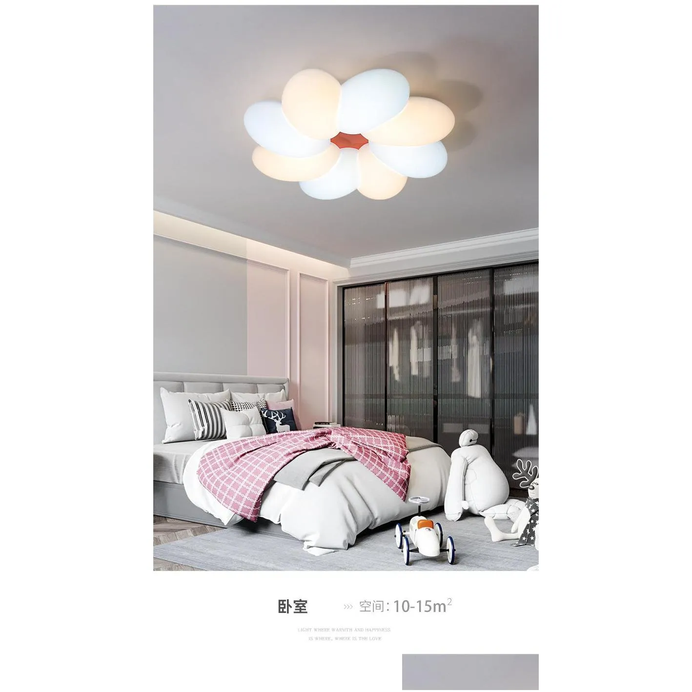 nordic bedroom ceiling lights lamp study lamp creative cloud led cartoon personality girls childrens room flower lamps