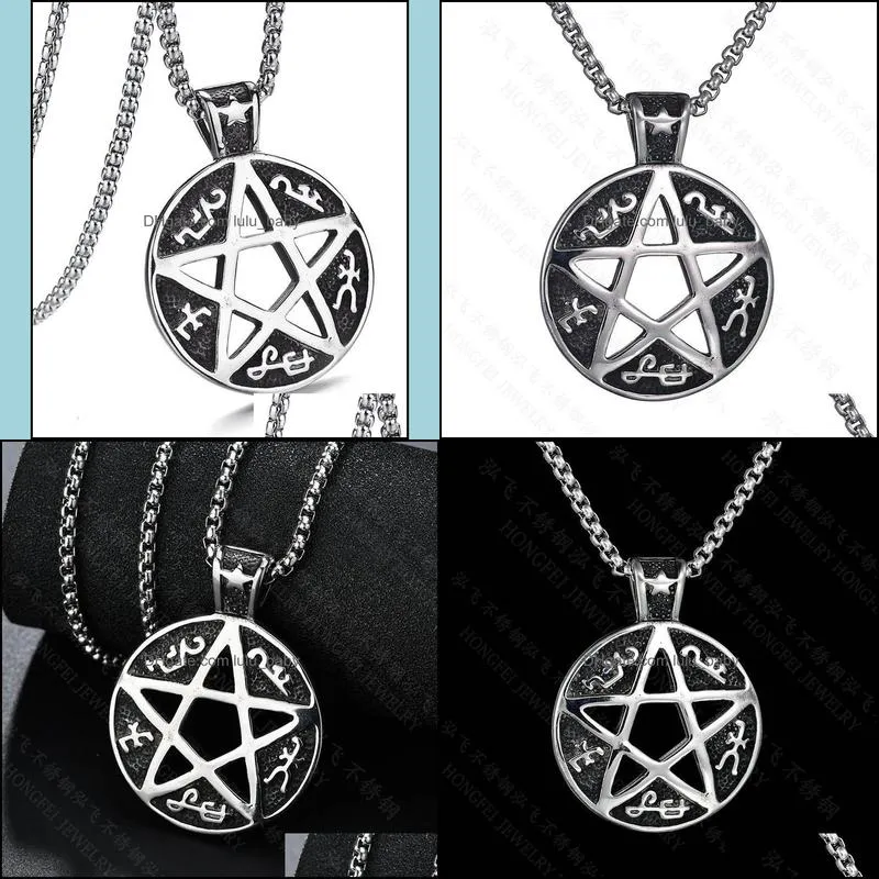 hexagram pretty necklaces kabbalah hermetic necklace talisman hexagram pentacle of solomon amulet pendant necklace stainless steel