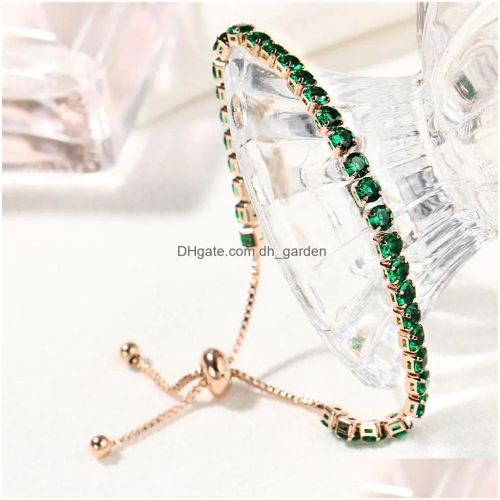cr jewelry designer cubic zirconia tennis bracelet women fashion adjustable jewelry wedding jewelry
