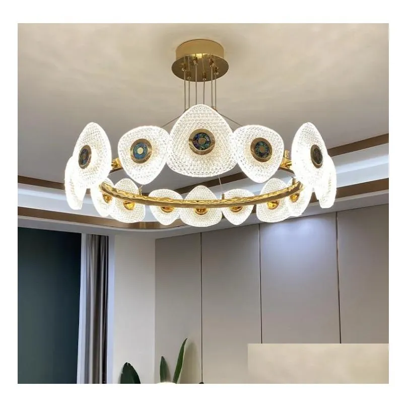 colour enamels chandelier lamps crystal for master bedroom postmodern simple lights living room dining room pendant lighting