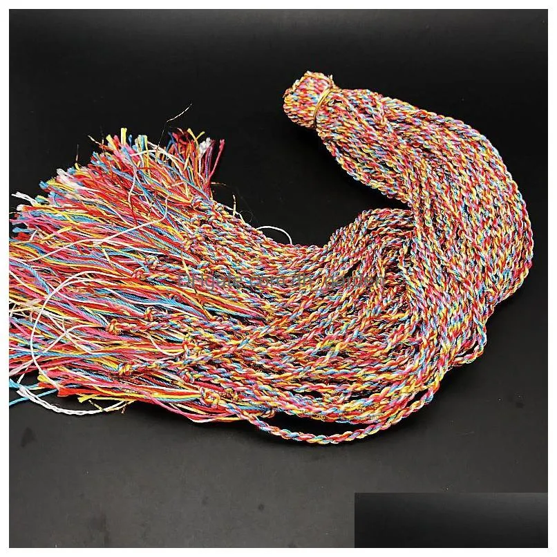 factory directly multicolored rope bracelet wholesale braided handmade jewelry cheap braid cord strand braided friendship bracelets