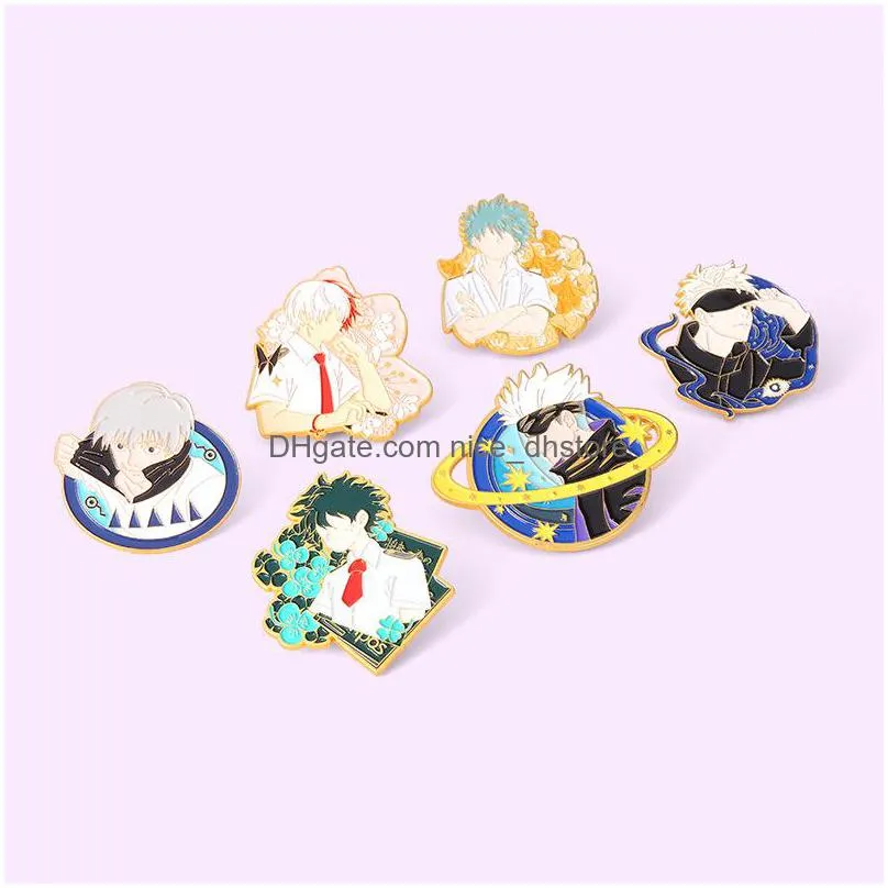 cartoons brooches badges woman enamel lapel pins for backpack fashion avatar hijab pins decorative jewelry for clothes