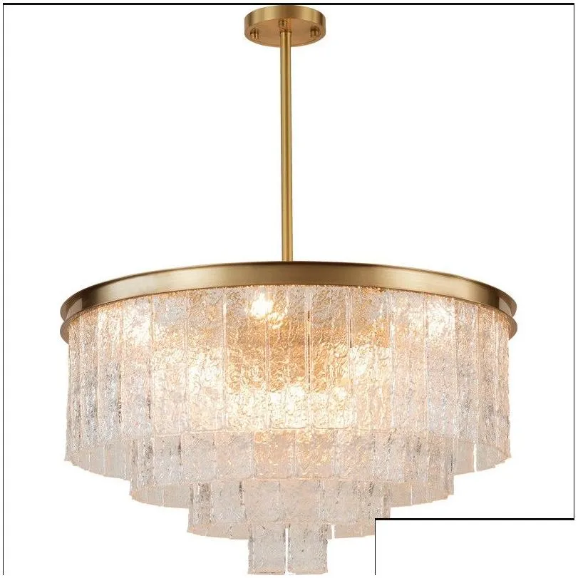 round rectangle silver golden pendant lamps copper glass led hanging lamps chandelier lighting lustre suspension luminaire lampen for