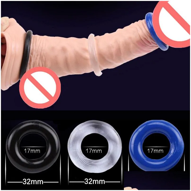 colorful crystal cockring time delay ejaculation control penis rings lasting firmer longer erection stretchy silicone cock ring adult male 