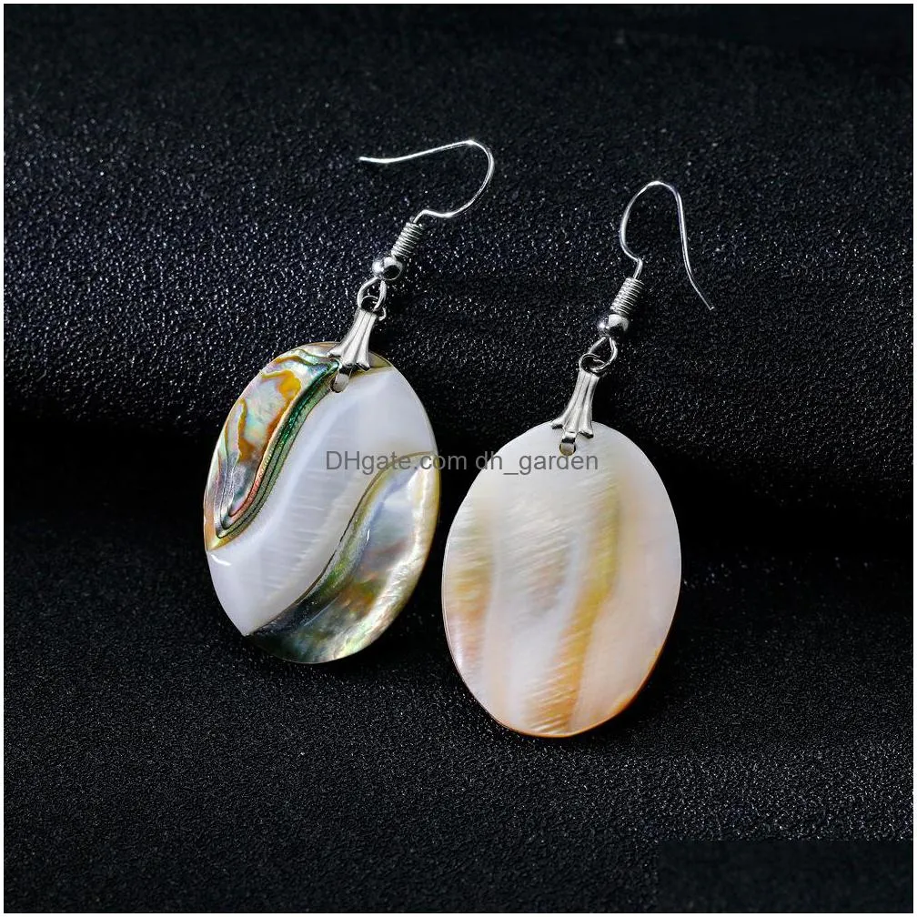 wholesale abalone shell pendant earrings unique creative fashion party daily life charm decorations ornament shipping es1d014