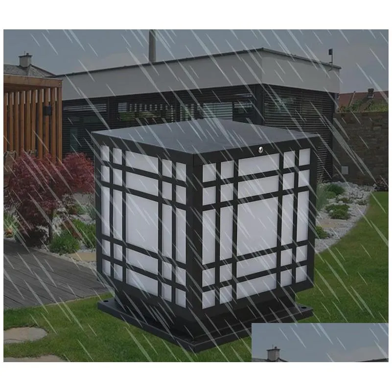 led wall pillar lamp outdoor courtyard landscape light square head lamp waterproof villa garden gate