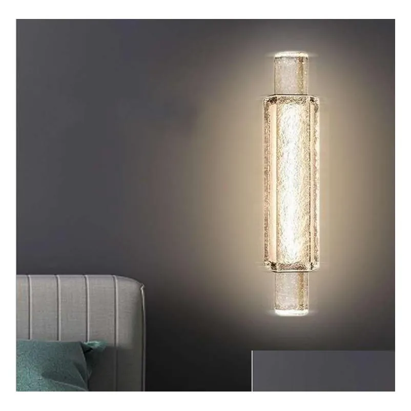 transparent glass crystal wall lamp background living room creative designer corridor el lobby decorative