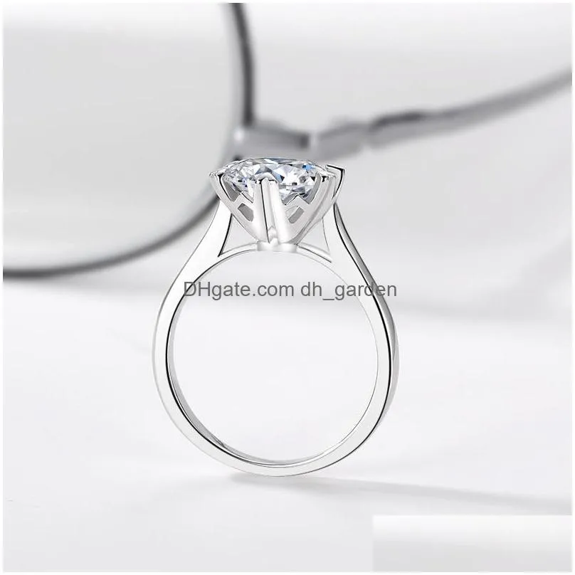 sterling silver product in love with single bell womens exaggerated large 2 ct simulation diamond ring showing off two ct diamond