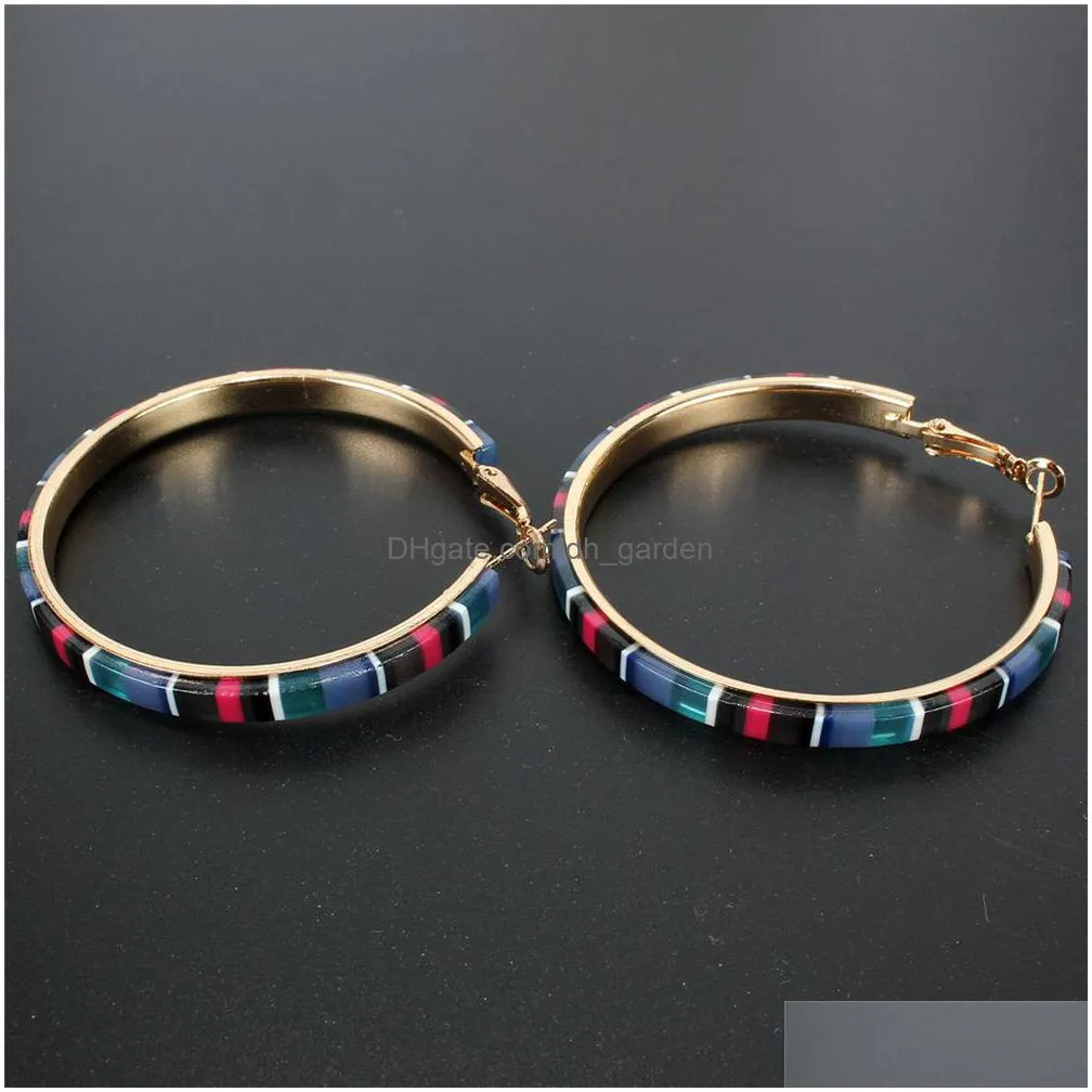 wholesale fashion shape c leopard print geometric circle acetate acrylic big dangle drop statement lady earrings shipping