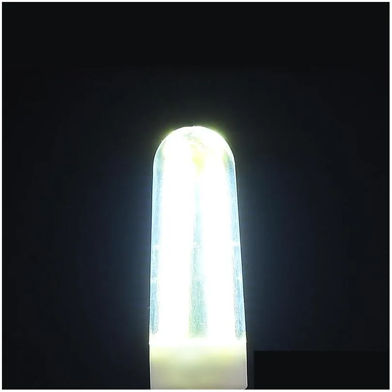 g9 base filament cob led light bulb lamp 4 watt ac 220v high voltage ceramic base plastic shell undimmable equivalent to 30w halogen