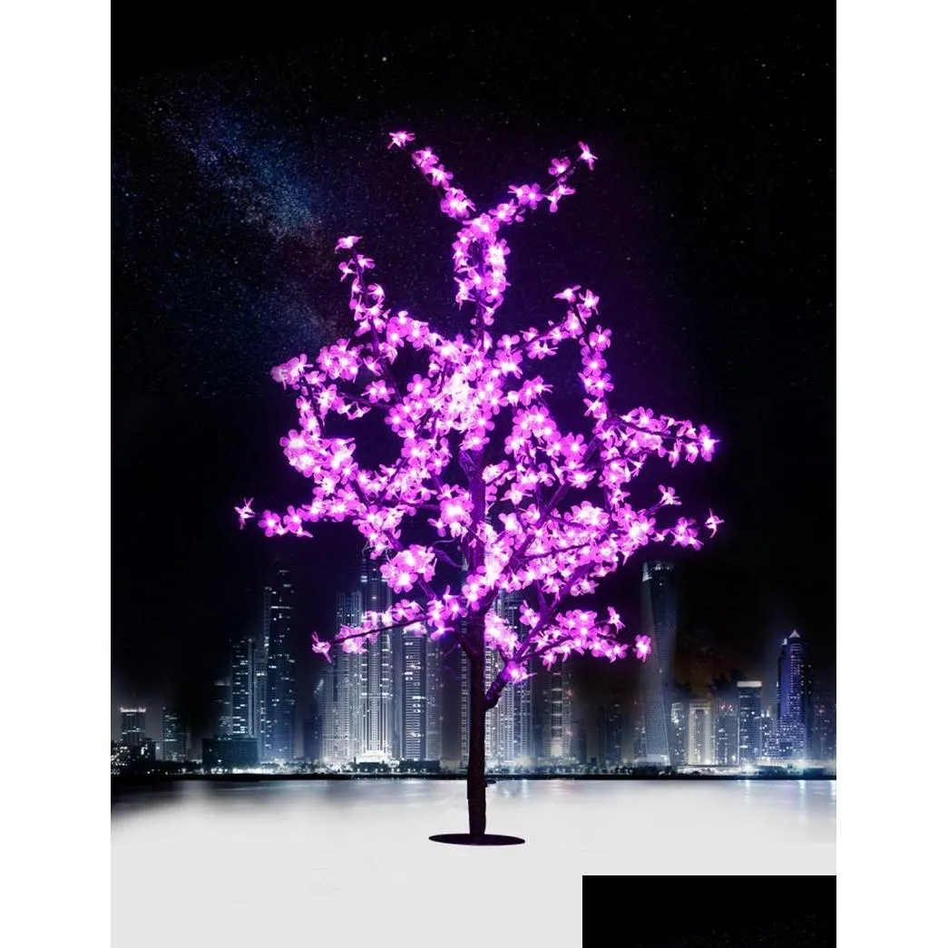 led cherry blossom tree light 0.8m 1.2m 1.5m 1.8m year wedding luminaria decorative tree branches lamp outdoor lighting